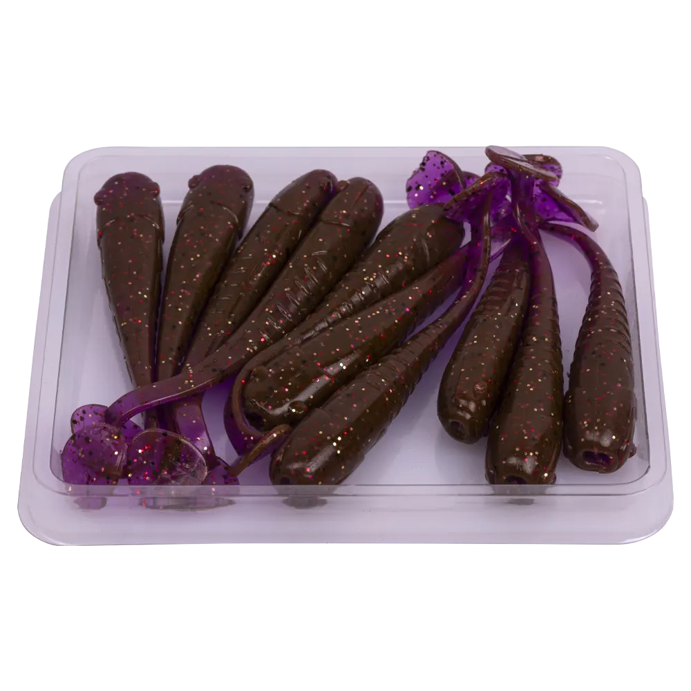 Виброхвост Lucky John Pro Series Baby Rockfish 2,4" 62мм, (10шт. упак.) цвет S13. Фото №4