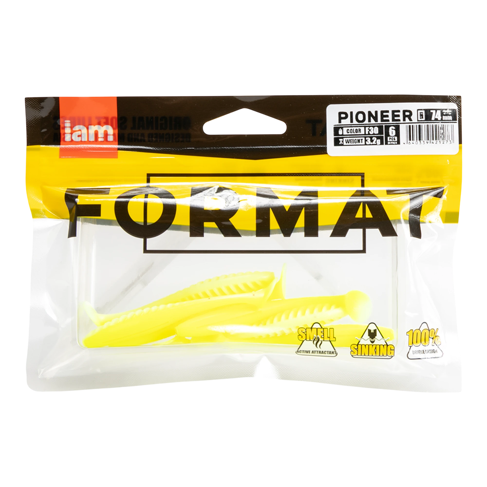 Силиконовая приманка FORMAT PIONEER 74mm, цвет F30 (6шт.упак). Фото №1 Силиконовая приманка FORMAT PIONEER 74mm, цвет F30 (6шт.упак). Фото №1