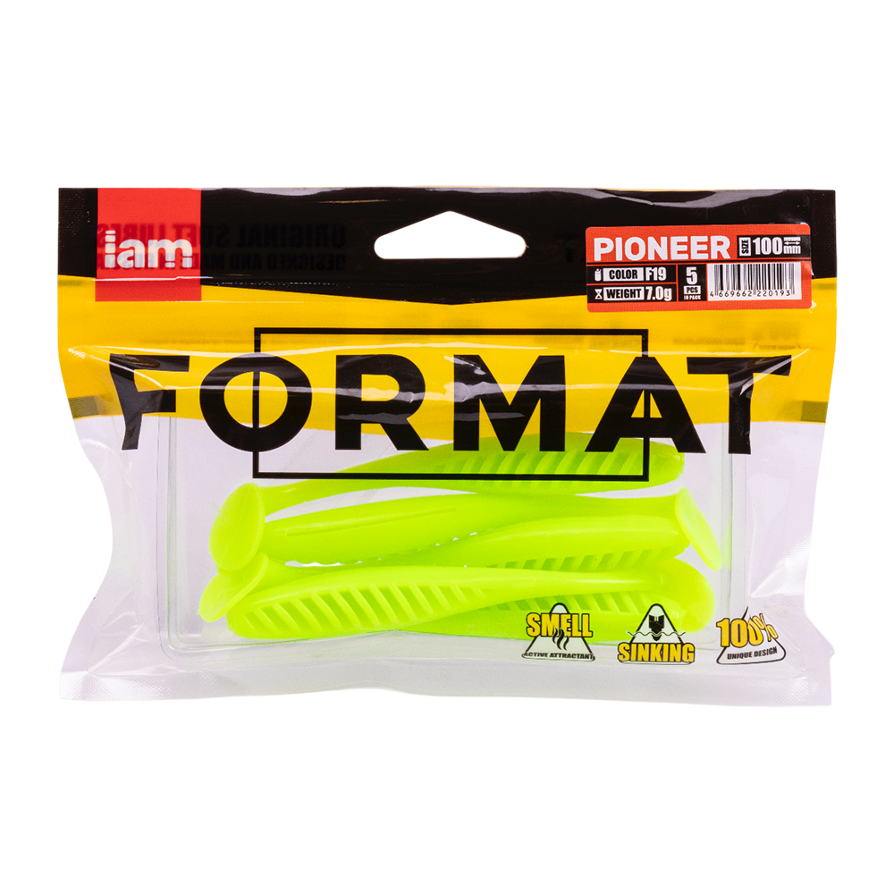 Силиконовая приманка FORMAT PIONEER 100mm, цвет F19, (5шт). Фото №5