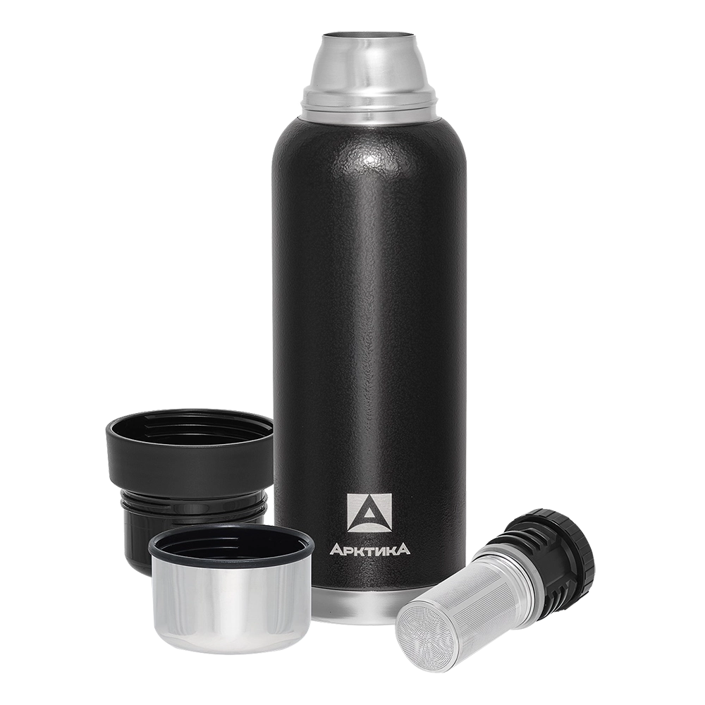 Термос "Арктика" бытовой, вакуумный, с ситечком (чёрный), 1,2 л. Фото №3 Термос "Арктика" бытовой, вакуумный, с ситечком (чёрный), 1,2 л. Фото №3