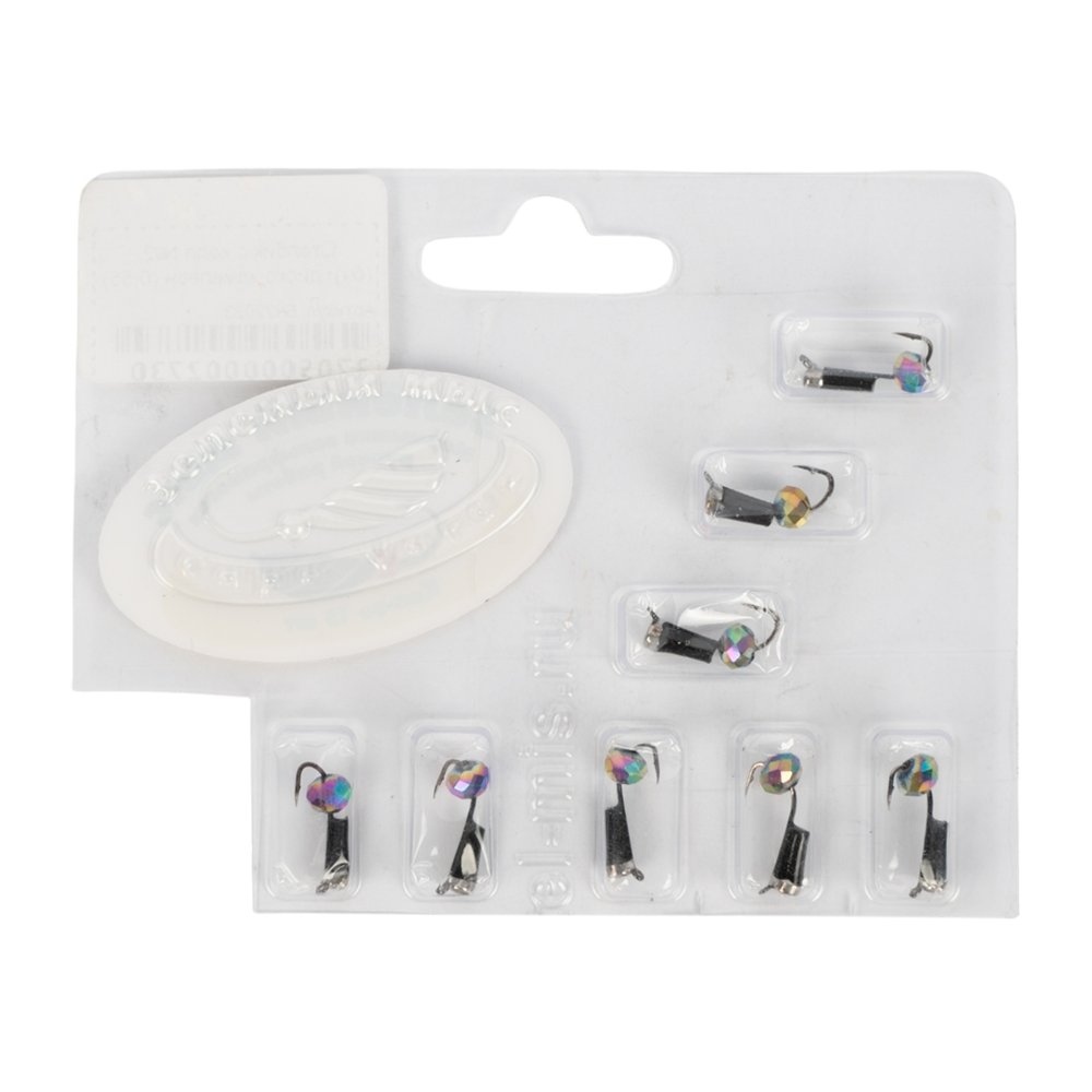 Мормышка вольфрамовая Зеленый мыс "Столбик с колпачком" 2,0мм, дискотека хамелеон (15шт. упак.). Фото №2