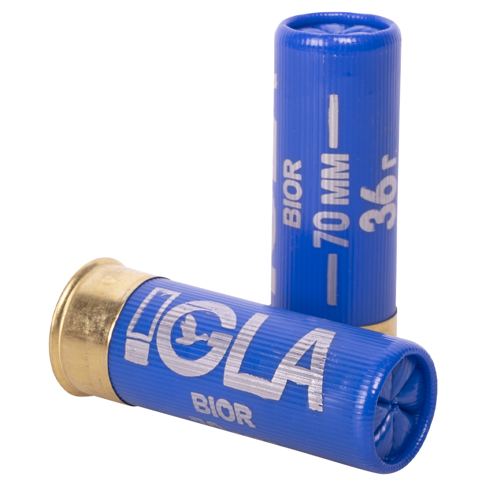 Патрон "IGLA-BIOR" 12/70 №5 36г (пачка 25шт, короб., 250). Фото №2