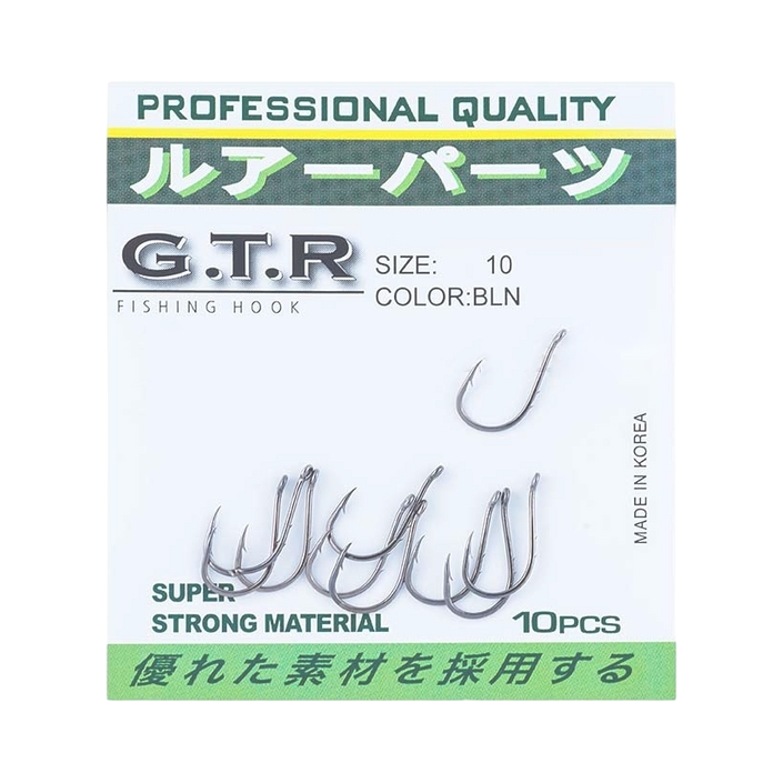 115 Крючок с ушком GTR VIKING №4 черный никель (уп.-10х10шт.). Фото №2