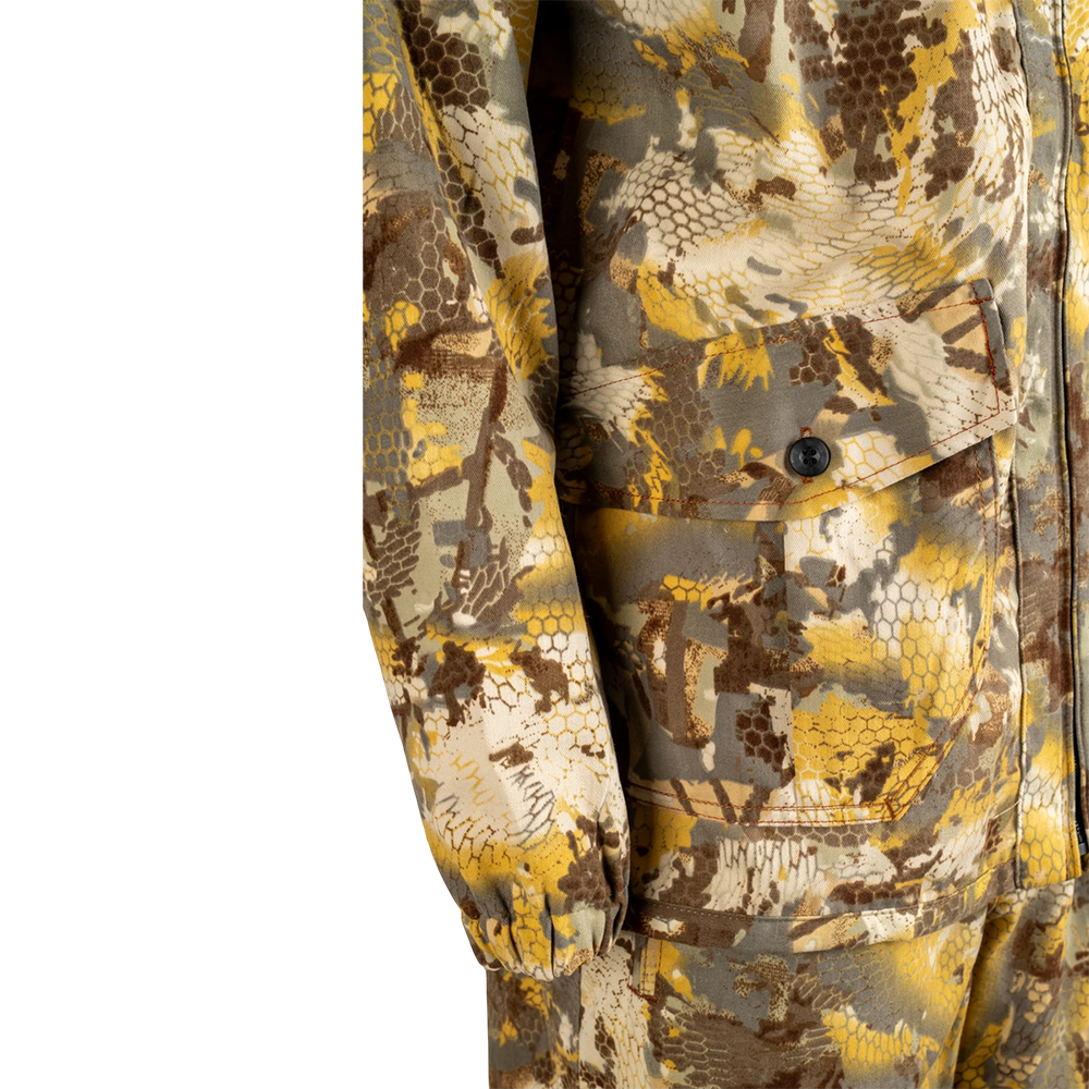 Костюм мужской летний "Кречет", twill, соты бело-желтый (52-54/182) (ХСН). Фото №11