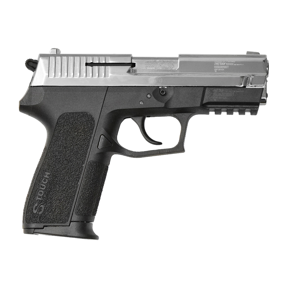 Пистолет охолощенный RETAY S2022, (Sig Sauer), Никель, калибр 9mm. P.A.K. Фото №1