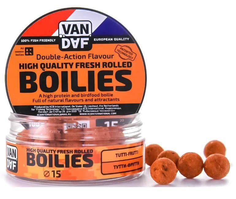 Бойлы VAN DAF Тутти-фрутти 15мм, 1шт - 100г.. Фото №1