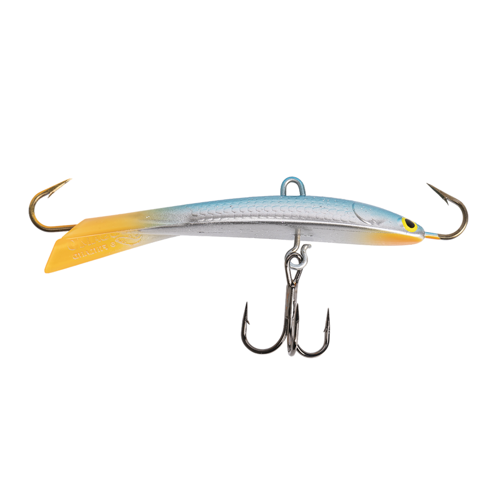 Балансир Kuusamo Tasapaino X-PRO Kuha 75мм, 13,5гр, цвет (RB/BLU/S-S, UV) с тройником. Фото №1