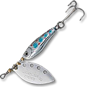 Блесна вращающаяся двойная 50g Hitman Twin Spinner silver 3382001. Фото №1