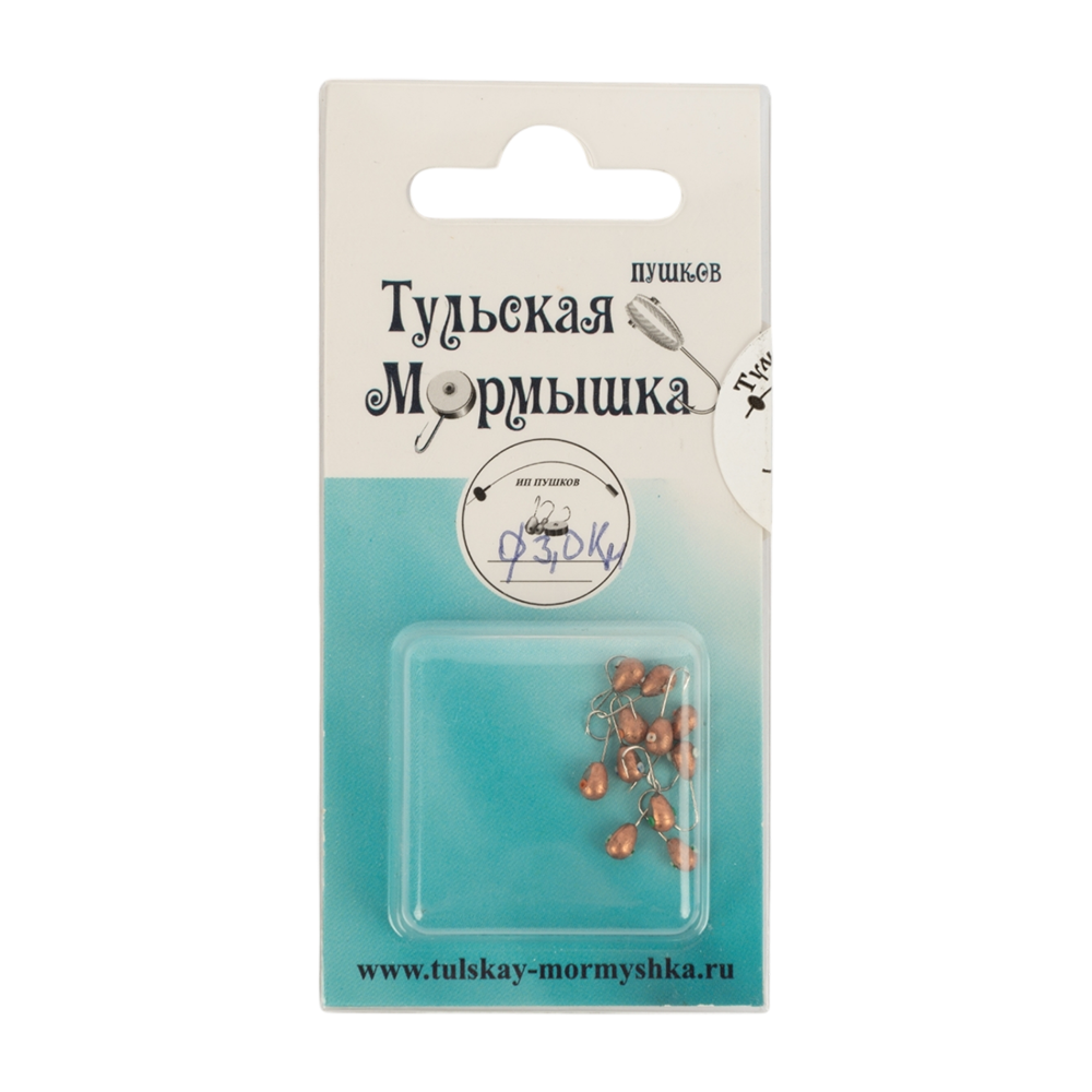 Мормышка вольфрамовая Капля d3,0 вес 0,32гр, цвет (медь), упак. 10шт. Фото №1 Мормышка вольфрамовая Капля d3,0 вес 0,32гр, цвет (медь), упак. 10шт. Фото №1