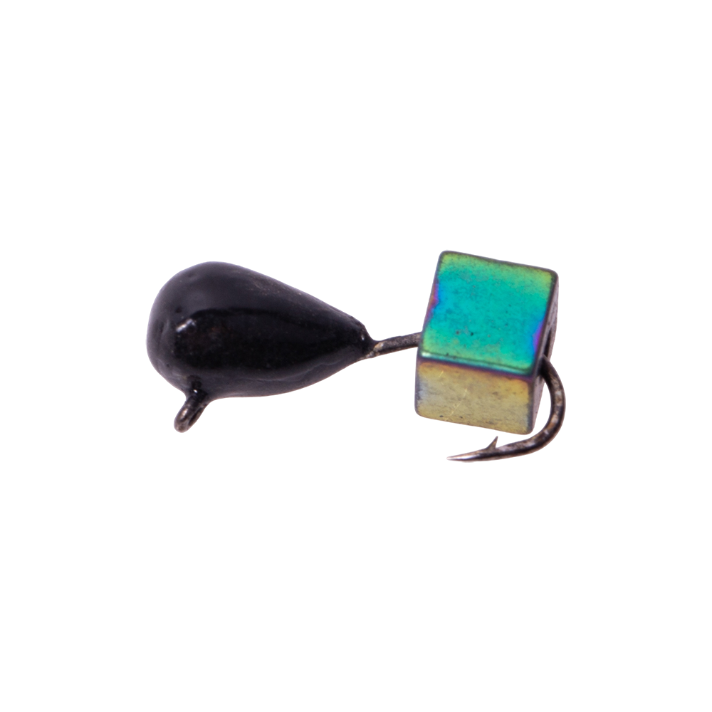 Мормышка вольфрамовая Trye Weight черная "Капля" d4,0мм кубик, хамелеон (10шт). Фото №1 Мормышка вольфрамовая Trye Weight черная "Капля" d4,0мм кубик, хамелеон (10шт). Фото №1