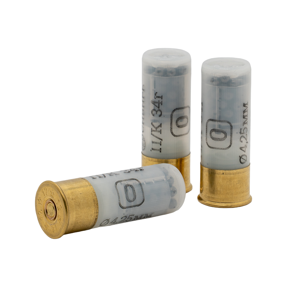 Патрон СИБИРЬ PREMIUM 12/70 охотничий дробовой 34г №0 (пачка 25 шт) (в коробке 250шт). Фото №2 Патрон СИБИРЬ PREMIUM 12/70 охотничий дробовой 34г №0 (пачка 25 шт) (в коробке 250шт). Фото №2