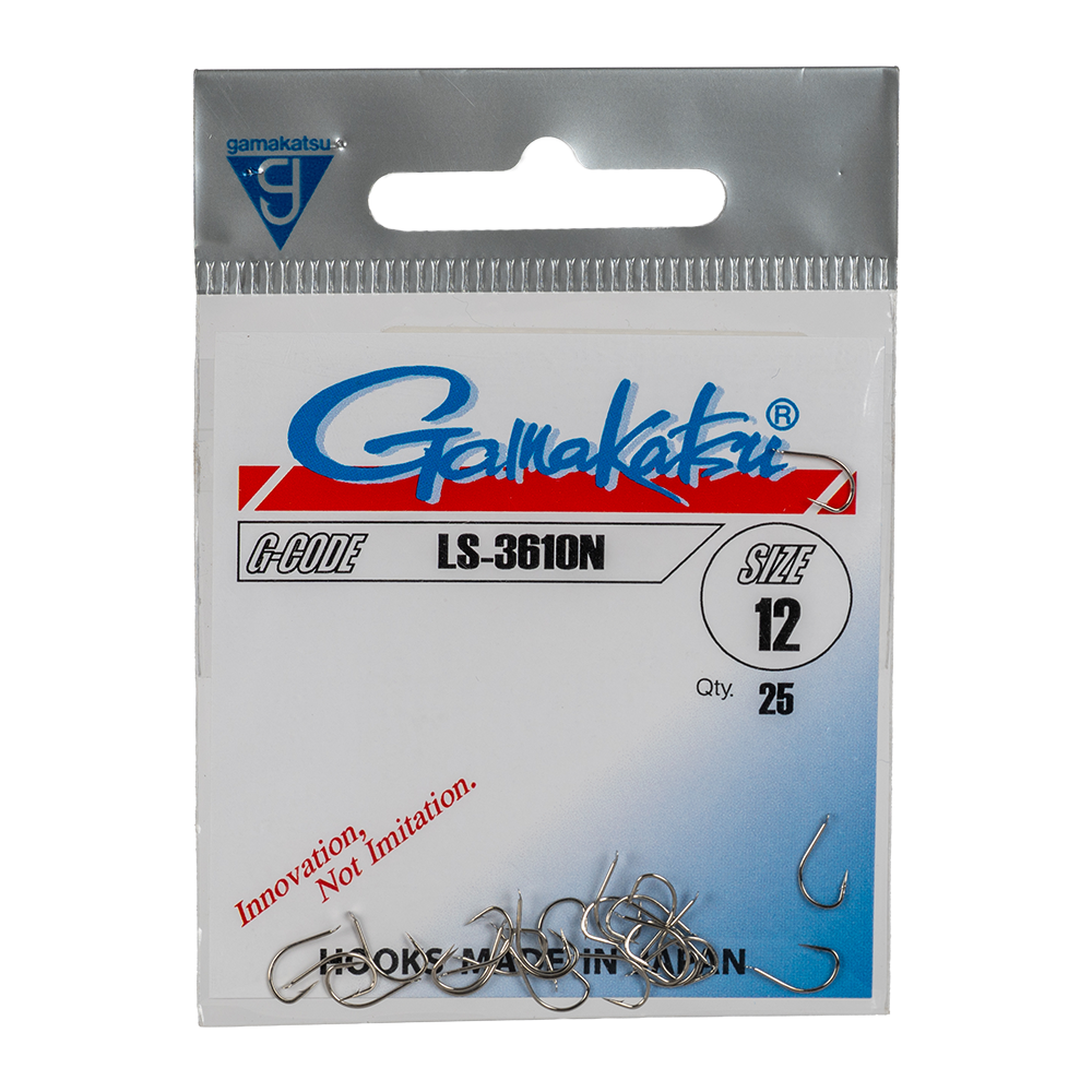 Крючок Gamakatsu Hook LS-3610N Nickel №12. Фото №1 Крючок Gamakatsu Hook LS-3610N Nickel №12. Фото №1