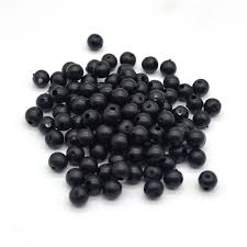 Бусина силиконовая d6мм черная (20шт) (Три кита). Фото №1 Бусина силиконовая d6мм черная (20шт) (Три кита). Фото №1