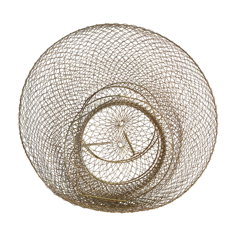 Садок рыболовный Tirana с ручкой, металлическая сетка,  d50, 50см. Фото №5