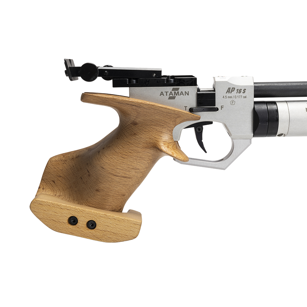 Пистолет пневматический спортивный AP16 калибр 4,5 (Silver, Бук натуральный)  . Фото №2