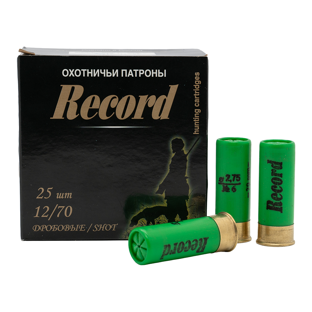 Патрон "Рекорд - Оптима" 12/70 №6 32 гр. (пачка 25 шт, короб., 250). Фото №1