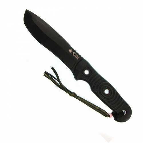 Нож Vendetta d2 bt (Черный,Черная рукоять,черные ножны). Фото №1