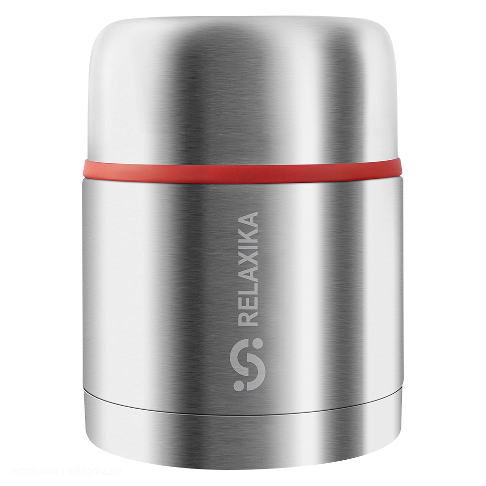 Термос Relaxika 301 для еды в термочехле, стальной (0,5л). Фото №3