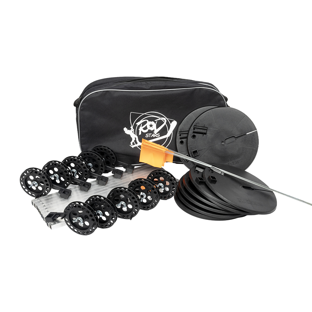 Набор жерлиц RodStars в сумке 10шт, алюминиевая стойка, катушка 90мм (неоснащенные). Фото №7