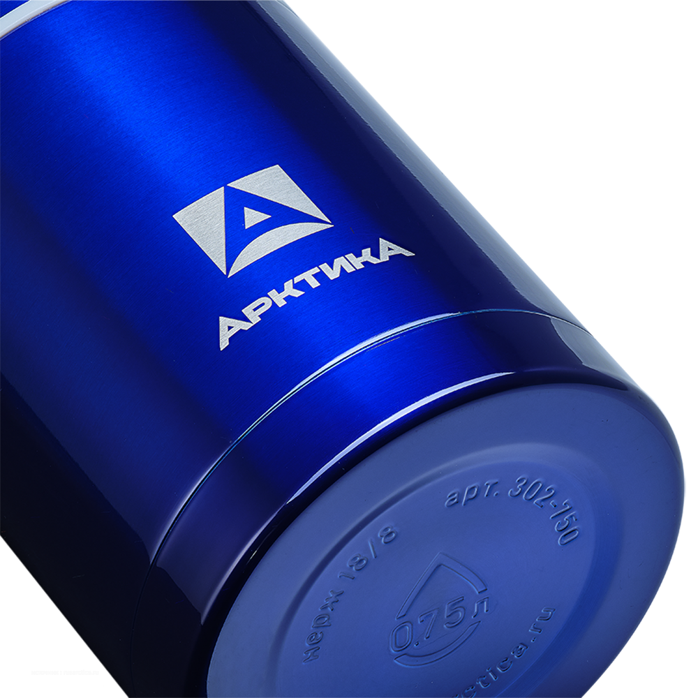 Термос "Арктика" вакуумный, бытовой, с широким горлом ,750 мл, (синий). Фото №4 Термос "Арктика" вакуумный, бытовой, с широким горлом ,750 мл, (синий). Фото №4