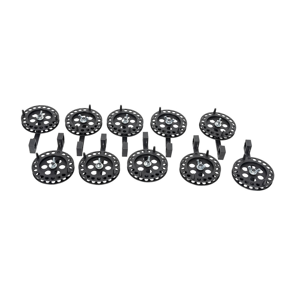 Набор жерлиц RodStars в сумке 10шт, алюминиевая стойка, катушка 90мм (неоснащенные). Фото №4