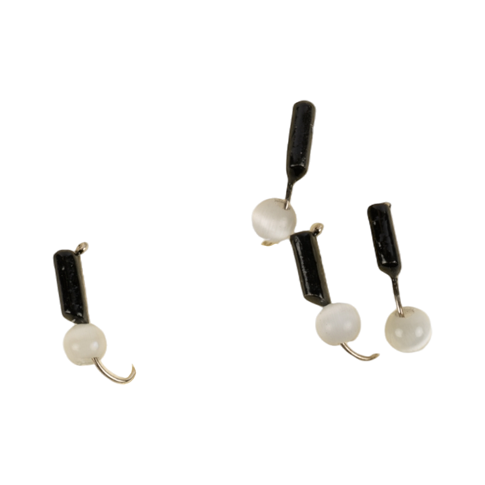 Мормышка вольфрамовая Trye Weight черная "Гвоздешарик" d2,0мм кошачий глаз, белый (10шт). Фото №2 Мормышка вольфрамовая Trye Weight черная "Гвоздешарик" d2,0мм кошачий глаз, белый (10шт). Фото №2