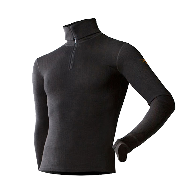 Футболка  Norveg Hunter с дл. рукавом и высоким воротом на молнии цвет черный, разм XXL. Фото №1