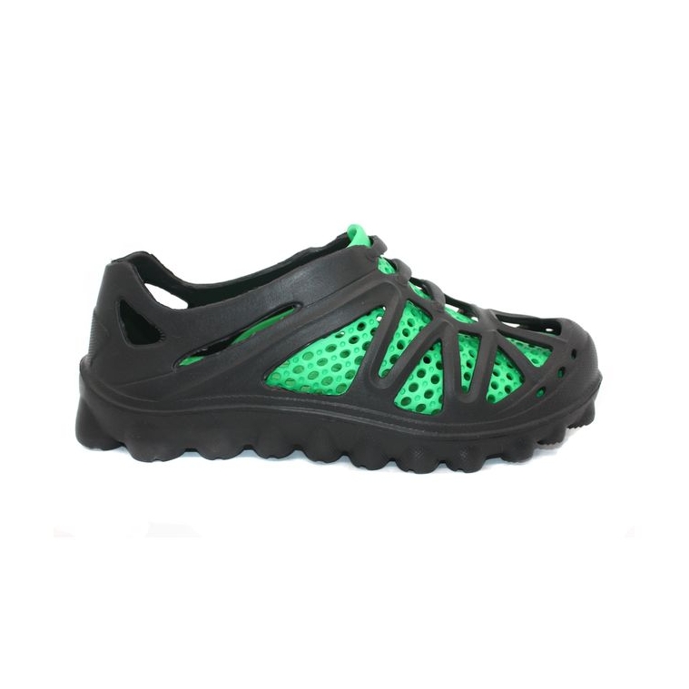 Шлепанцы Комби степ закрытый черно-зеленый 45/46. Фото №1