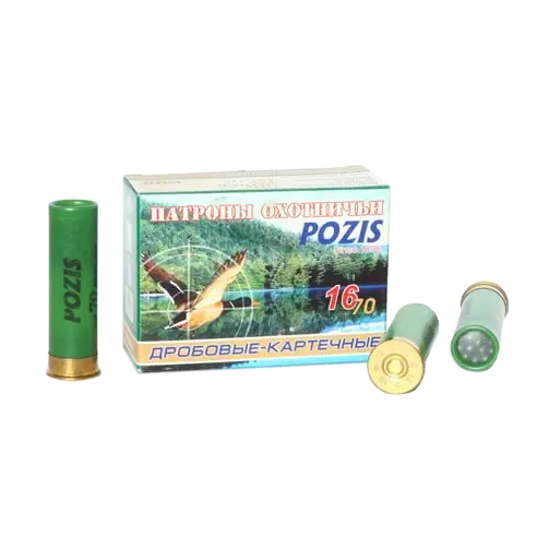 Патрон Позис 16/70 пуля Позис (в коробке 10 шт). Фото №1