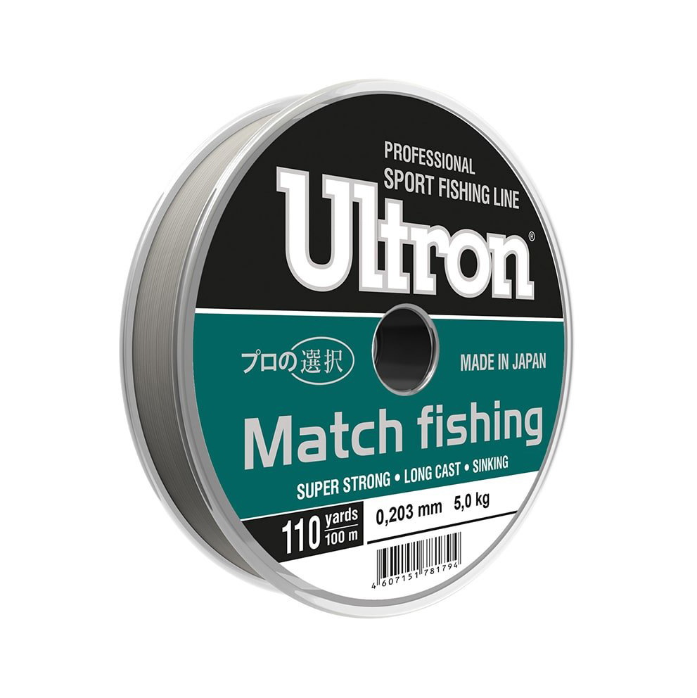 Леска Ultron Match Fishing 0,117мм/100м 1,5кг тонущ.. Фото №2