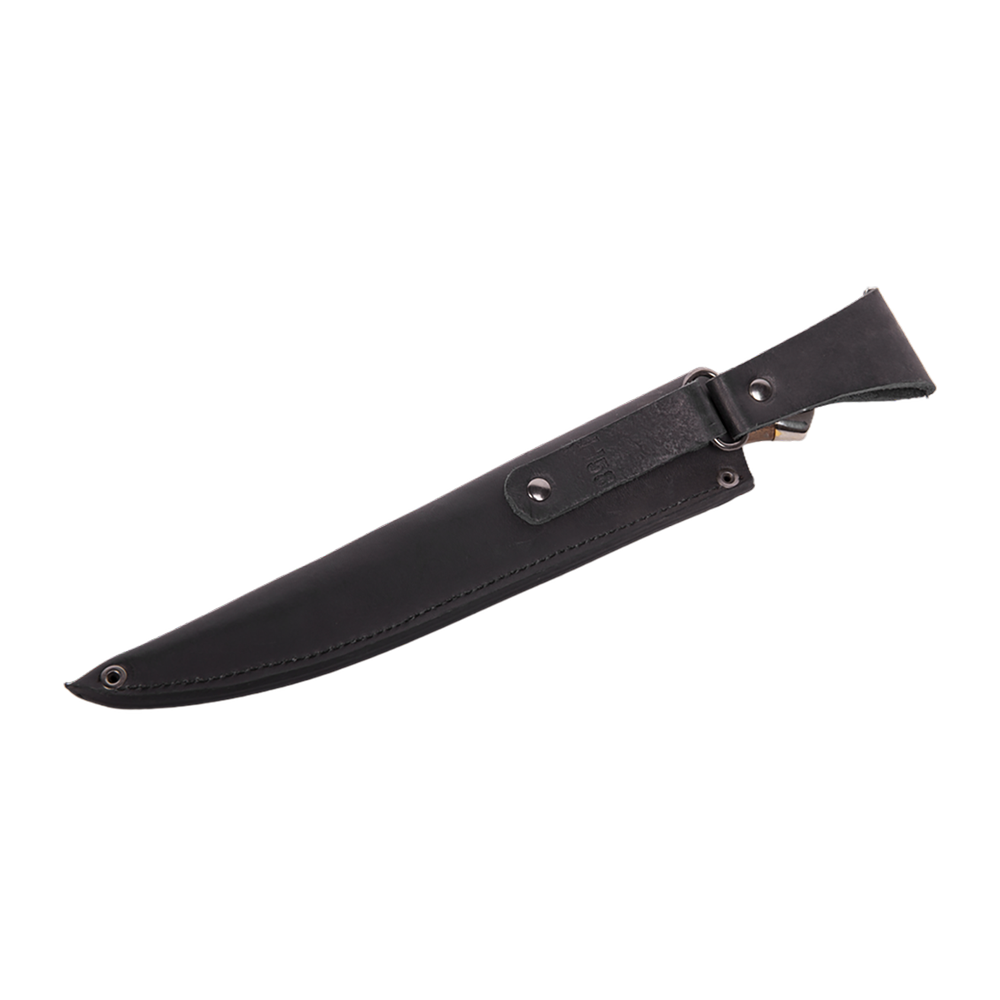 Нож ЗЗОСС, Н85, клинок ст.ЭИ-107, рукоять никель, орех. Фото №2