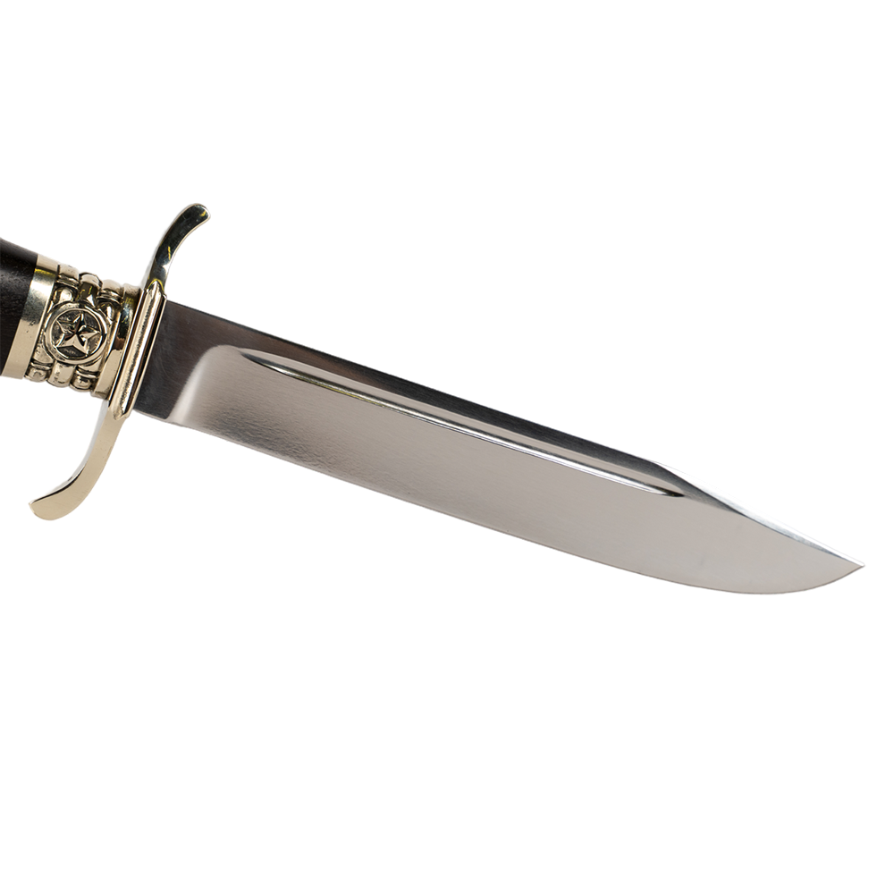 Нож МС Разведчик, клинок кованый, ст. Х12МФ, рукоять граб, литье, звезда. Фото №4