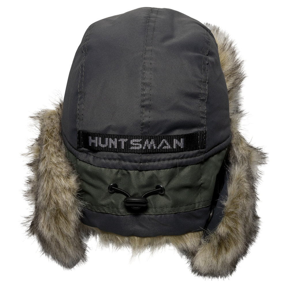Шапка ушанка Huntsman Канада (цвет Хаки/Графит, ткань Оксланд). Фото №6