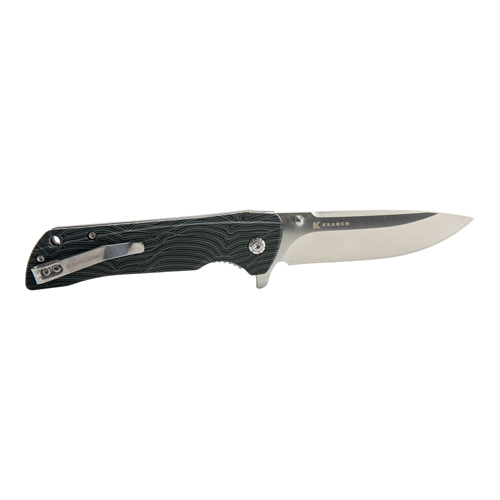 Нож складной Kranch GB-865, клинок AUS8, рукоять G10 green and black. Фото №4 Нож складной Kranch GB-865, клинок AUS8, рукоять G10 green and black. Фото №4