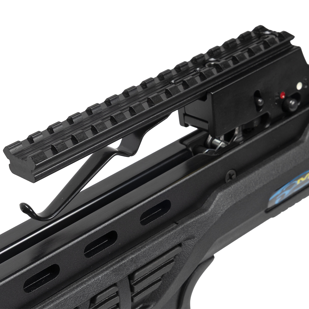 Арбалет блочный Man Kung XB58, черный, 4 стрелы, воск, прицел 4х32, ремень, кивер, натяжитель. Фото №11