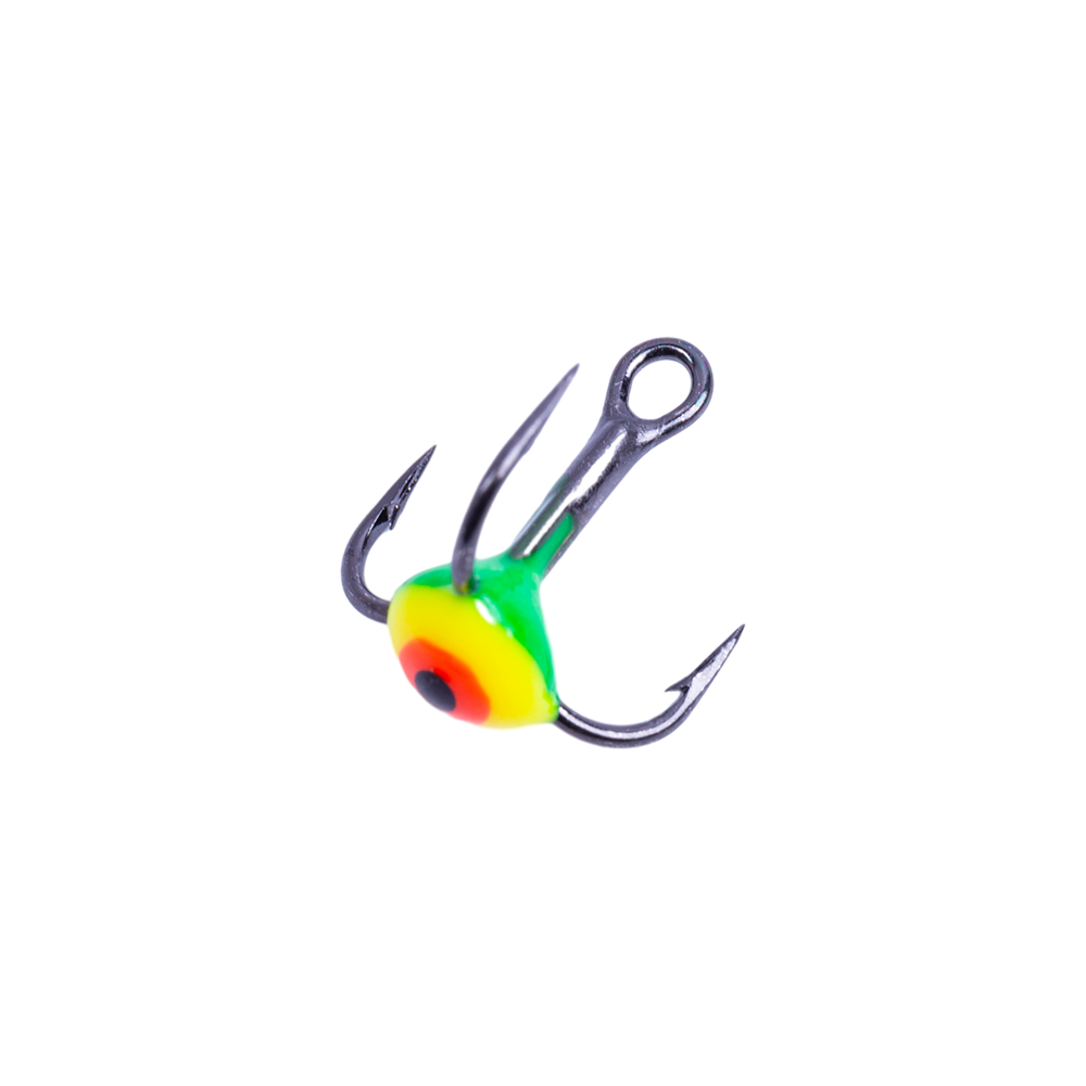 Крючок-тройник для приманок Lucky John с каплей размер 008 цвет GYRG (11). Фото №1 Крючок-тройник для приманок Lucky John с каплей размер 008 цвет GYRG (11). Фото №1