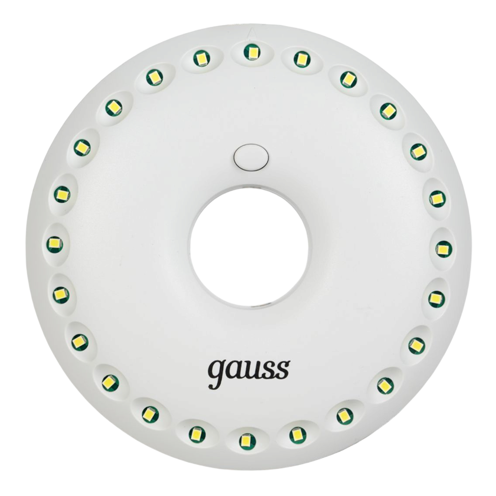 Фонарь кемпинговый Gauss модель GFL003 24LED 300lm  3xAA белый магнит и карабин LED 1/12/72. Фото №2