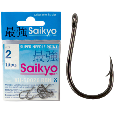 Крючки Saikyo KH-10026 Chinu Ring BN №1 (10шт). Фото №1