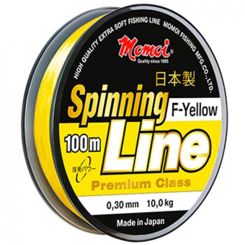 Леска монофиламентная Momoi Spinning Line 0,30мм/100м 10,0кг фл/желтая. Фото №2