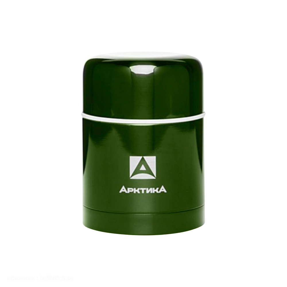 Термос "Арктика"бытовой, вакуумный, с широким горлом,500 мл, (болотный). Фото №1