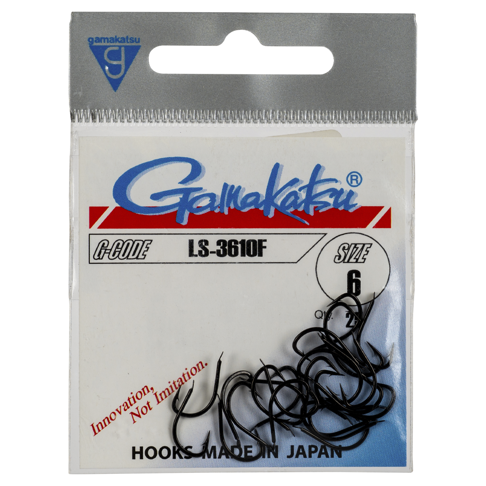 Крючок Gamakatsu Hook LS-3610F Black №06. Фото №1