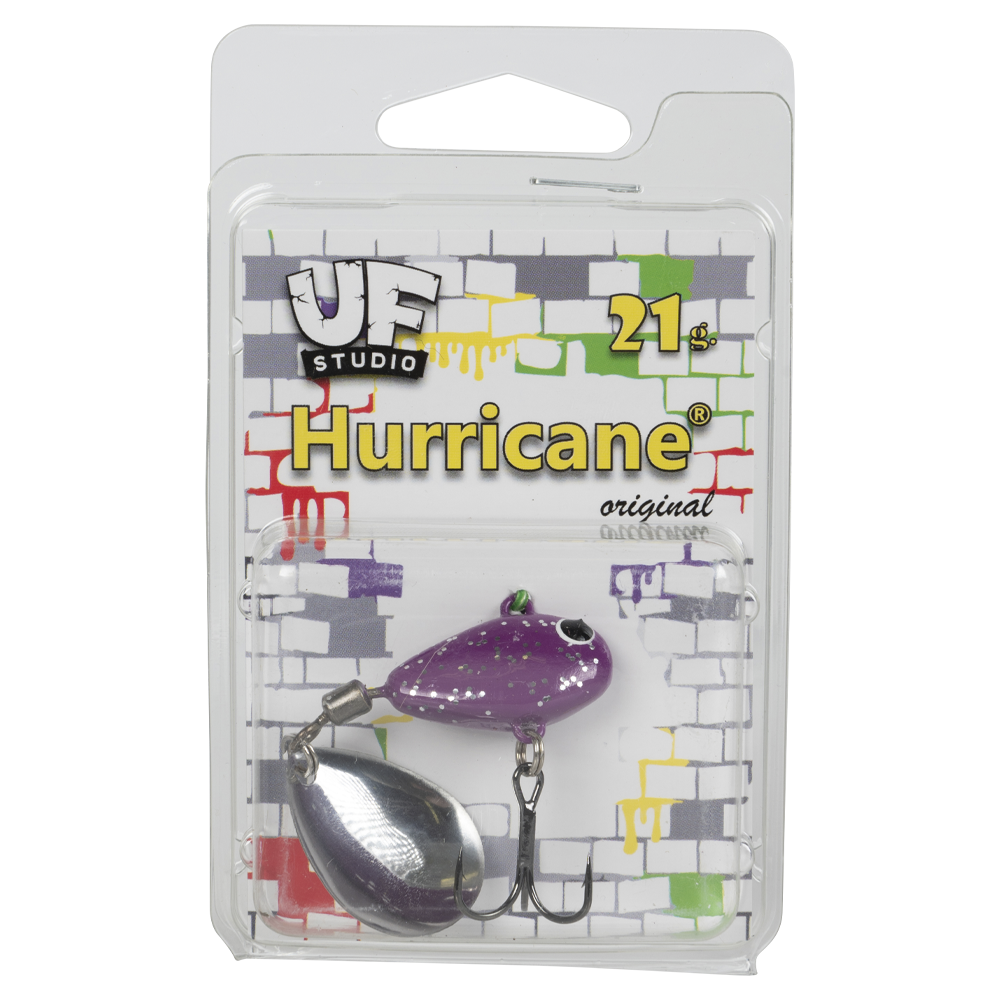 Тейл-спиннер UF Studio Hurricane 30мм, 21гр, цвет (Violet glitter). Фото №1