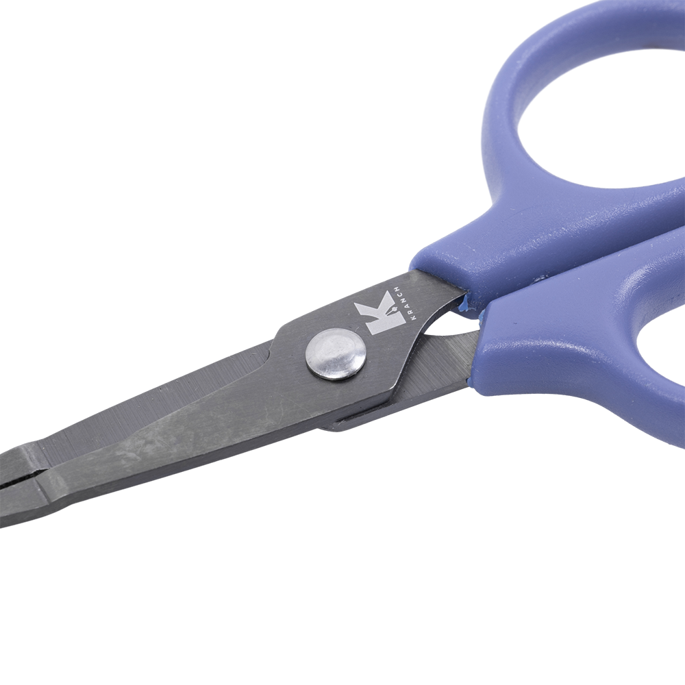 Ножницы рыболовные Kranch длина 12,7см, вес 24гр, с страховочным шнуром, цвет (синий). Фото №3