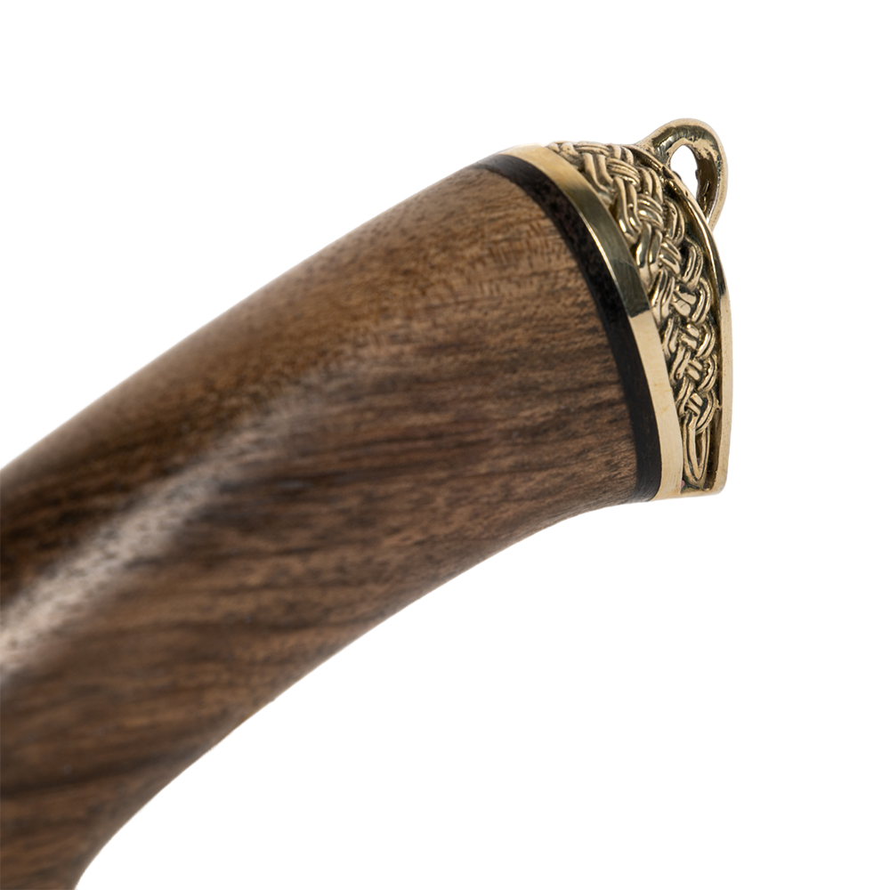 Нож МС Близнец, клинок дамаск, грав., рукоять орех, кап, литье. Фото №9