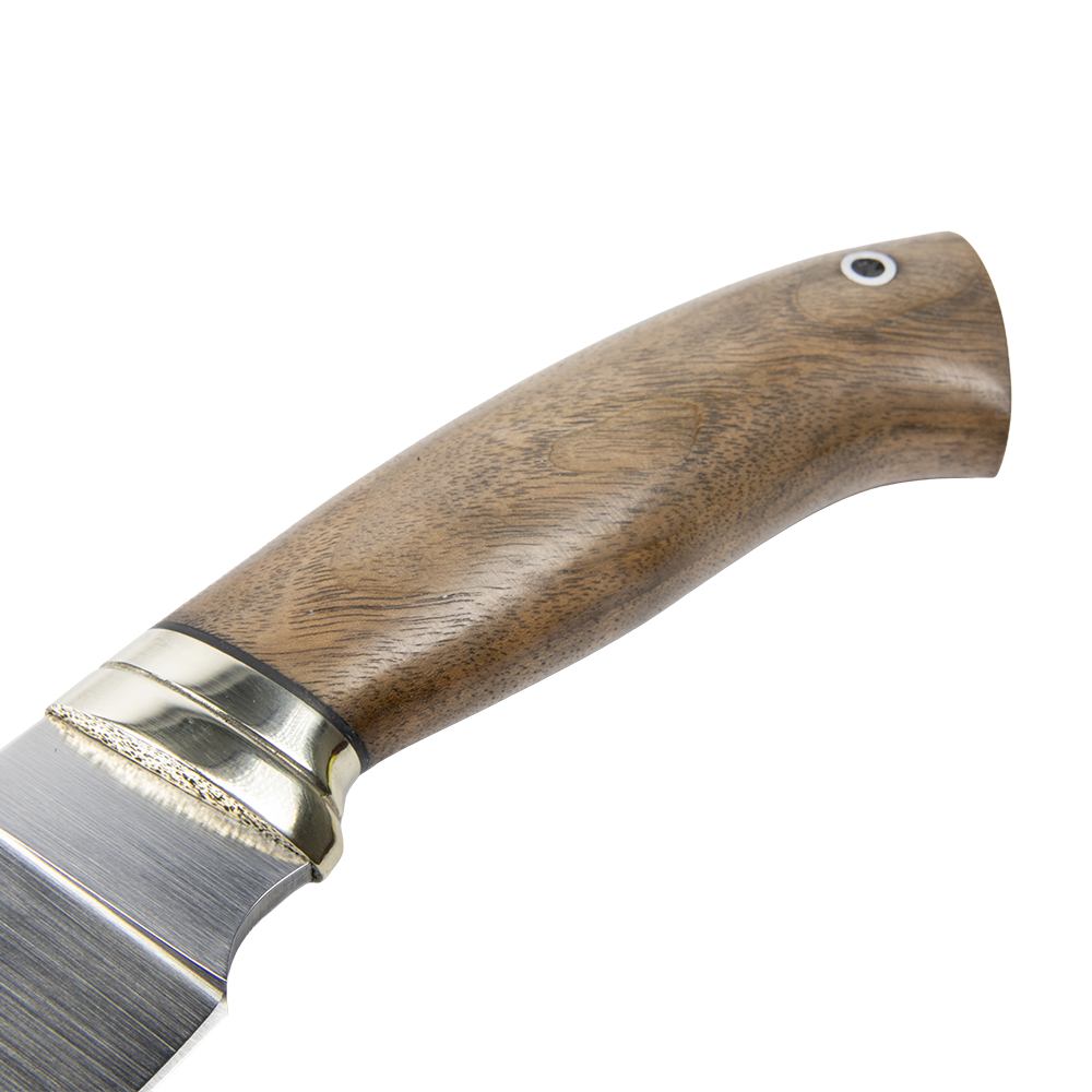 Нож МС "Разделочный", сталь VG-10, лит.мельхиор,орех(кап). Фото №5