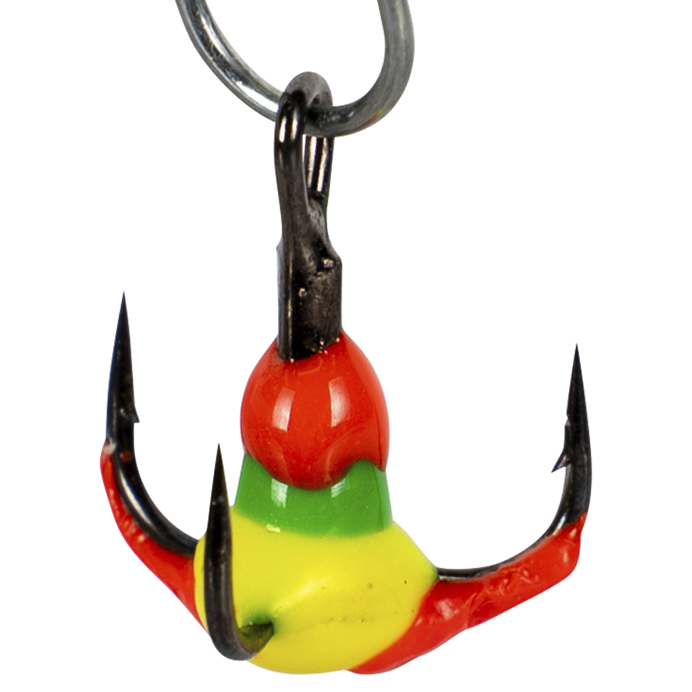 Крючок-тройник для приманок Lucky John SCANDI с каплей цвет. разм010/RGY. Фото №1 Крючок-тройник для приманок Lucky John SCANDI с каплей цвет. разм010/RGY. Фото №1