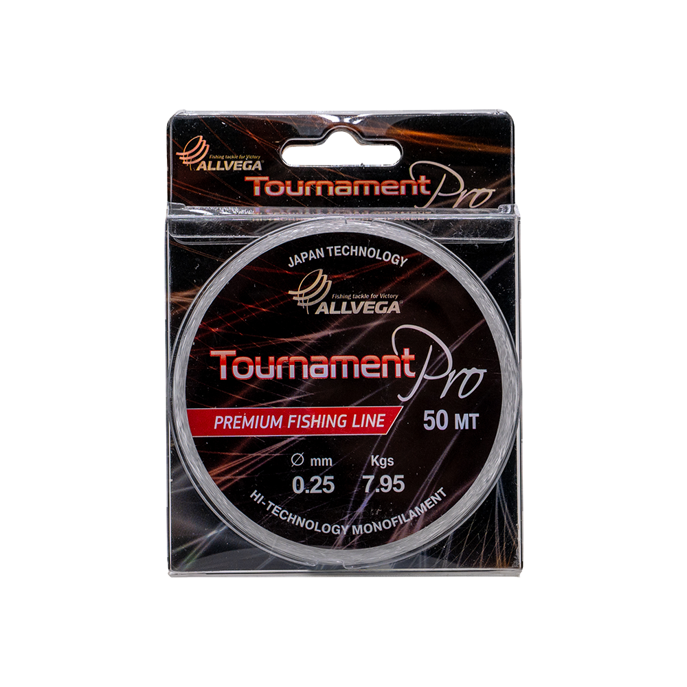 Леска ALLVEGA "Tournament pro" 0.25мм (50м) (7,95кг)  (прозрачная) (TPRO5025). Фото №1