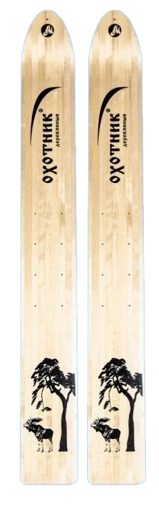 Лыжи "Охотник" 125см (дерево / пластик) . Фото №2 Лыжи "Охотник" 125см (дерево / пластик) . Фото №2