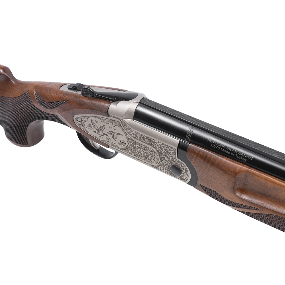 Ружье Beydora BDR 90 DLX E калибр 12х76, L-710 (серебристый ресивер сталь,ортоп. рукоять,набор чоков). Фото №4 Ружье Beydora BDR 90 DLX E калибр 12х76, L-710 (серебристый ресивер сталь,ортоп. рукоять,набор чоков). Фото №4