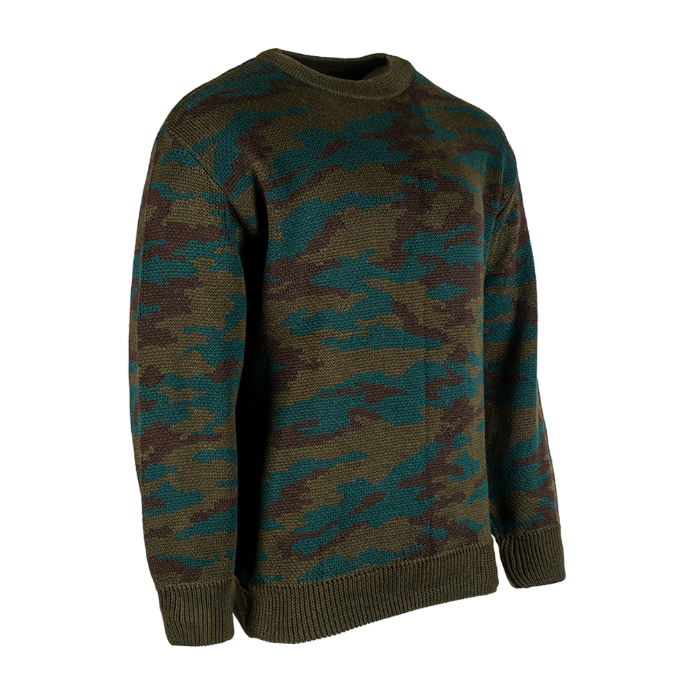 Джемпер п/ш круглый ворот (тёмно-зеленый камуфляж), р. 52. Фото №3